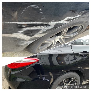 West Hills Collision Center - Before and after of the passenger rear - Auto Repair Near Me - Portland, Oregon West Hills Collision Center - Before and after of the passenger rear - Auto Repair Near Me - Portland, Oregon