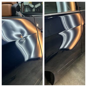 7 Dents - BMW quarter panel repair Before and After - Mobile Dent Repair Near Me - Milford, Connecticut