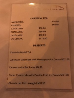 Menu photo 6 Alux Restaurant Playa del Carmen, ROO Menu photo 6 Alux Restaurant Playa del Carmen, ROO