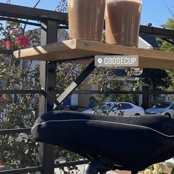 Goosecup - Outside seating with iced mocha - Coffee & Tea Near Me - Leesburg, Virginia Goosecup - Outside seating with iced mocha - Coffee & Tea Near Me - Leesburg, Virginia