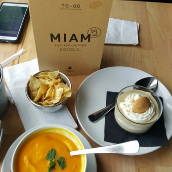 MIAM Cafe - MIAM club, carrot ginger soup and banana pudding - holy cow! Absolutely delish! - Sandwiches Near Me - Miami, Florida
