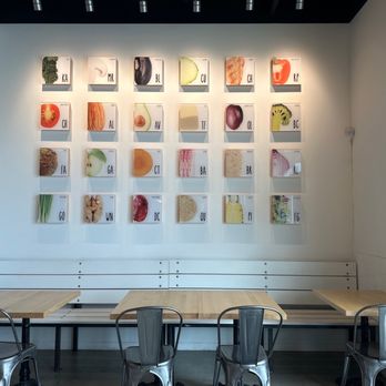 Freshii - Wall of ingredients - Salad Near Me - Abbotsford, British Columbia