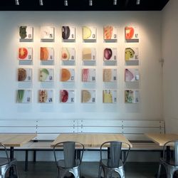 Freshii - Wall of ingredients