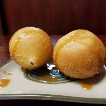 Nak Won Korean Restaurant / Rice cake Bakery - Caramel glazed rice donuts with sweet potato custard filling. - Korean Near Me - Spring Lake, North Carolina
