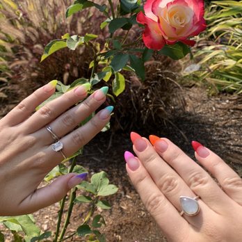 ILLUM Nail Arts - Rainbow tips - Nail Technicians Near Me - Santa Cruz, California