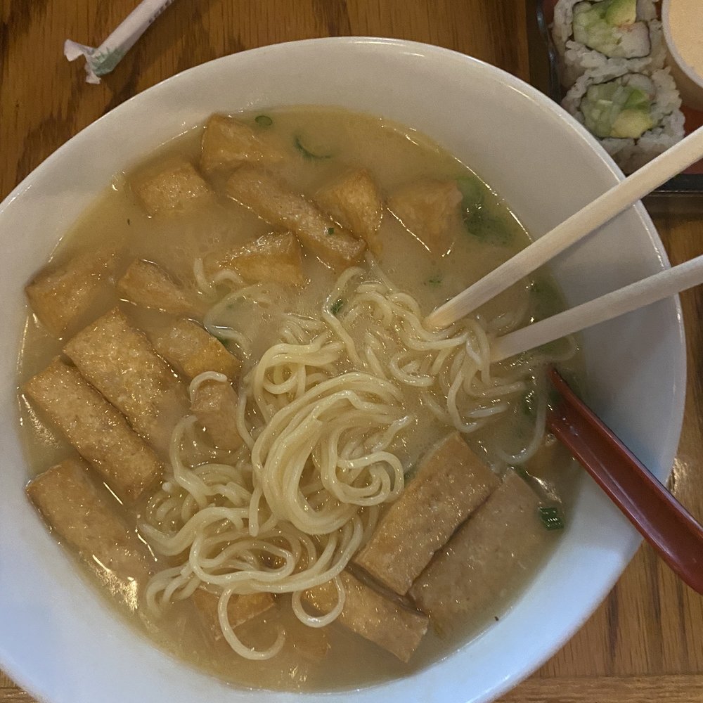 YoshiSushi - tofu ramen with pork broth - Sushi Bars Near Me - Wilmington, North Carolina YoshiSushi - tofu ramen with pork broth - Sushi Bars Near Me - Wilmington, North Carolina