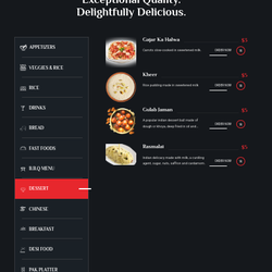 Desi Dessert Menu