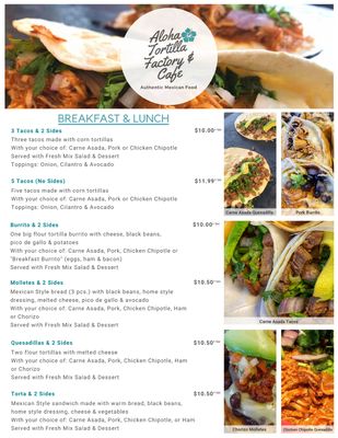 Menu photo 8 Aloha Tortilla Factory & Cafe Honolulu, HI Menu photo 8 Aloha Tortilla Factory & Cafe Honolulu, HI