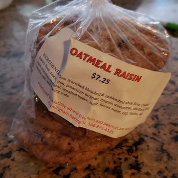 Framingham Baking - Oatmeal raisin cookies! Delicious - Bakeries Near Me - Framingham, Massachusetts