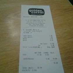 Golden Corral Buffet & Grill - Lunch Buffet going onto dinner at 4 pm we got here about 330 pm :-)