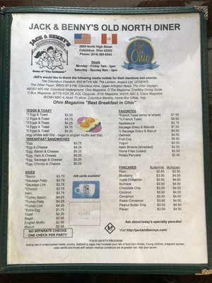 Menu photo 8 Jack & Benny's Columbus, OH