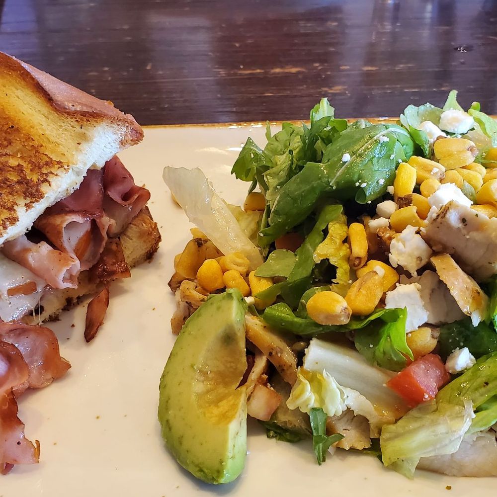 2 by 2 Deal with Ham and Gruyere sandwich and I forgot name of salad.