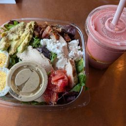 Vermont Cobb Salad and protein smoothie Vermont Cobb Salad and protein smoothie