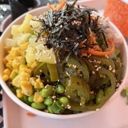 c. Large Bowl 4 proteins and all the toppings. $20 enough for two c. Large Bowl 4 proteins and all the toppings. $20 enough for two