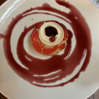 The Great Hall Gastropub - a very large profiterole that is sharable with 2-4 people - Gastropubs Near Me - Jasper, Alberta The Great Hall Gastropub - a very large profiterole that is sharable with 2-4 people - Gastropubs Near Me - Jasper, Alberta