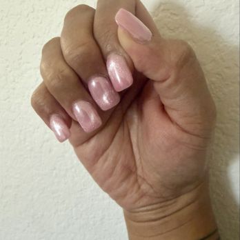 Number 1 Nails - Cats eye polish with chrome polish. - Nail Salons Near Me - Moreno Valley, California