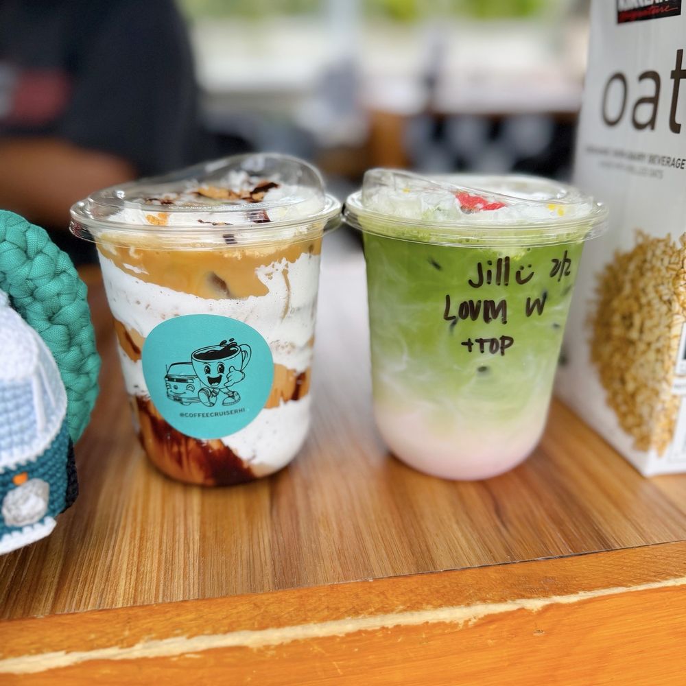 Coffee Cruiser - June 2026 Specials: S'mores Latte $8.50 | Love is Love Matcha $8.50 - Coffee & Tea Near Me - Ewa Beach, Hawaii