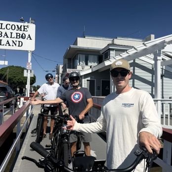 Cecil's Cyclery - Getting on the ferry to go to the Newport strand - Bike Rentals Near Me - Newport Beach, California