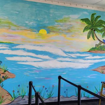 Tropical Bay - It's a hand painting of the owners home town! - Latin American Near Me - Broadview Heights, Ohio