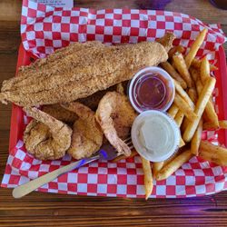 Fried catfish and shrimp