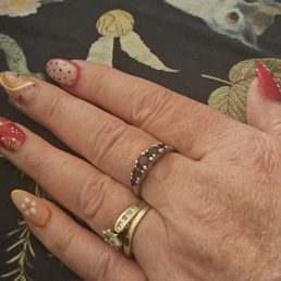 Perfect nails to visit my granddaughters with...they love a different pink design on each nail Perfect nails to visit my granddaughters with...they love a different pink design on each nail