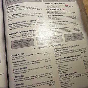 Bandito's Tex-Mex Cantina - Menu February 2026 - Mexican Near Me - Dallas, Texas Bandito's Tex-Mex Cantina - Menu February 2026 - Mexican Near Me - Dallas, Texas