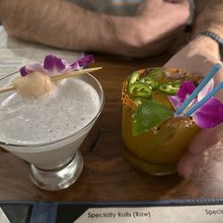 Lychee Martini & Jalapeño Mango Margarita
