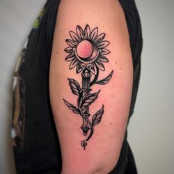 Sacred Rebel Tattoo  - Intuitive Tarot Tattoo, embodying the energy of the Empress and the Sun tarot cards