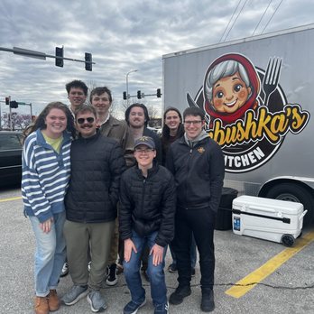 Babushka's Kitchen - Picture outside with Babushka! - Food Trucks Near Me