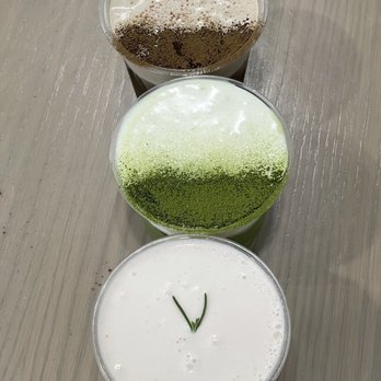 DAMO - I call this mike's "Trio" - Einspener- (hojicha, matcha. Strawberry) - Coffee & Tea Near Me - Los Angeles, California