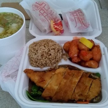 Wing On Chinese - Combo meal (Peking Chicken and Lemon Chicken). Wonton soup. - Chinese Near Me - Shelby Township, Michigan Wing On Chinese - Combo meal (Peking Chicken and Lemon Chicken). Wonton soup. - Chinese Near Me - Shelby Township, Michigan