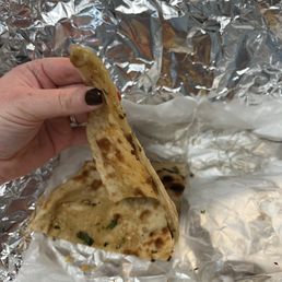 Thin garlic naan Thin garlic naan