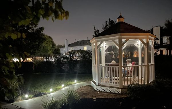 Cedar Park gazebo - The project involved the gazebo and landscaping, concrete sidewalk, landscape, and gazebo lighting.