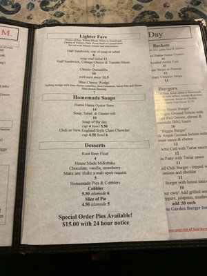 Menu photo 2 Halfway House Restaurant Brinnon, WA Menu photo 2 Halfway House Restaurant Brinnon, WA