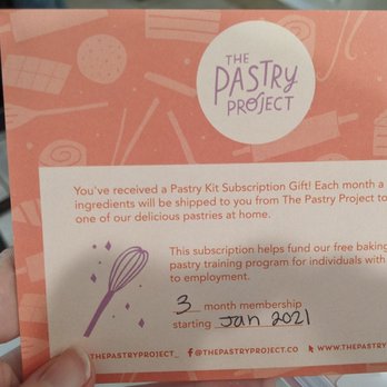 The Pastry Project - Subscription box!!! Christmas gift from someone who loves me. - Cooking Classes Near Me - Seattle, Washington The Pastry Project - Subscription box!!! Christmas gift from someone who loves me. - Cooking Classes Near Me - Seattle, Washington
