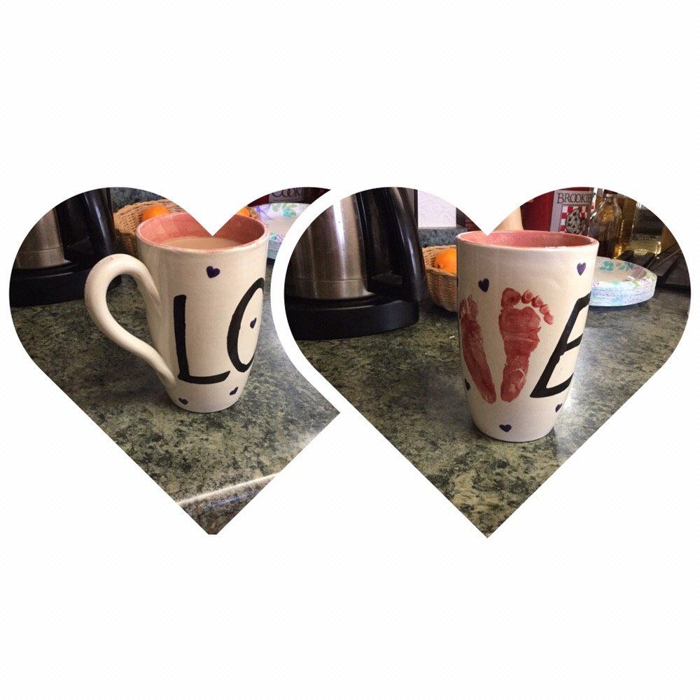 The Ceramic Stop - Baby footprint mug - Arts & Crafts Near Me - Garden Valley, California