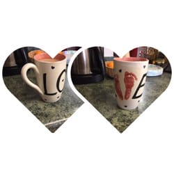 The Ceramic Stop - Baby footprint mug