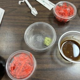 Condiments. I don't recommend the ginger