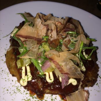 Shalom Japan - Okonomiyaki with Corned Lamb's Tongue, Sauerkraut and Bonito ($11) - Japanese Near Me - Brooklyn, New York Shalom Japan - Okonomiyaki with Corned Lamb's Tongue, Sauerkraut and Bonito ($11) - Japanese Near Me - Brooklyn, New York