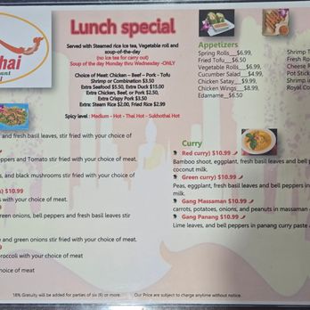 Sukhothai Thai Restaurant Express III - Lunch special - Thai Near Me - San Antonio, Texas