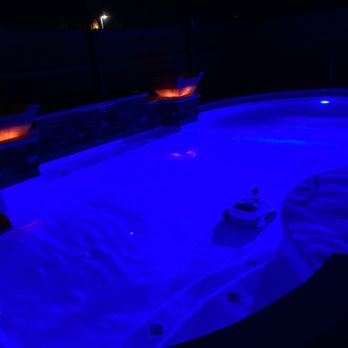 Tropical Escapes Pool Builders - Pool at night - Pool & Hot Tub Service Near Me - Land O' Lakes, Florida