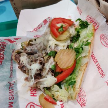 Charleys Cheesesteaks - Number 7 with fries and upgrade to strawberry lemonade - Sandwiches Near Me - Torrance, California Charleys Cheesesteaks - Number 7 with fries and upgrade to strawberry lemonade - Sandwiches Near Me - Torrance, California