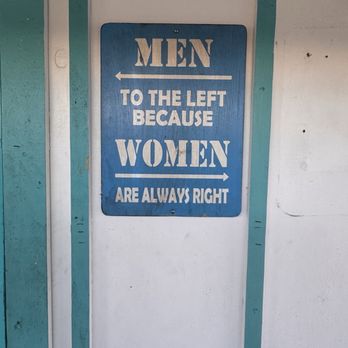 Shipwreck's Bar & Grill - Bathroom sign - Seafood Near Me - Key Largo, Florida Shipwreck's Bar & Grill - Bathroom sign - Seafood Near Me - Key Largo, Florida