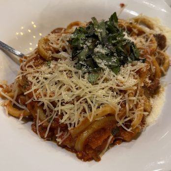 Carmelo's - Bucatini Amatriciana with sausage - Italian Near Me - Punta Gorda, Florida