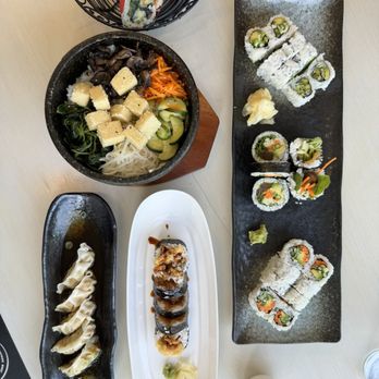 Kanbu Sushi 777 - The full spread - Sushi Bars Near Me - Ann Arbor, Michigan