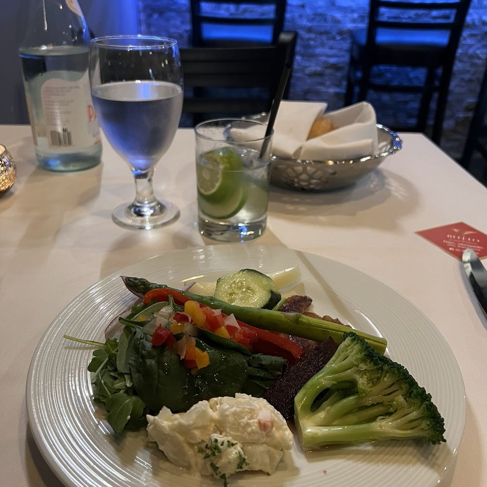 Bitelo Brazilian Steakhouse - The salad bar. Tip...there is a hot plate that most people miss and that has this wonderful noodle pasta!! With Caipirinha!!! - Steakhouses Near Me - Cedar Park, Texas