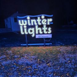 Winter lights sign