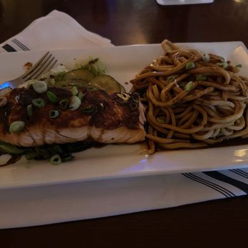 Zelda's - Korean-influenced salmon with Korean noodles - New American Near Me - Newport, Rhode Island