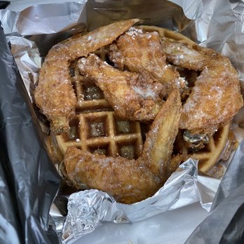 Jaquay’s Chicken & Waffles - Wings and waffle to go. Nicely packaged with ventilation to keep chicken crispy - Chicken Wings Near Me - Dickinson, Texas Jaquay’s Chicken & Waffles - Wings and waffle to go. Nicely packaged with ventilation to keep chicken crispy - Chicken Wings Near Me - Dickinson, Texas