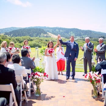 Mission Ranch - Wedding ceremony outside the Patio Barn. - Venues & Event Spaces Near Me - Carmel, California
